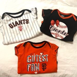 Baby girl San Francisco Giants onesies size 12 months